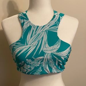 Tori Praver Swimwear | High Neck Bikini Top with Cut Out Back